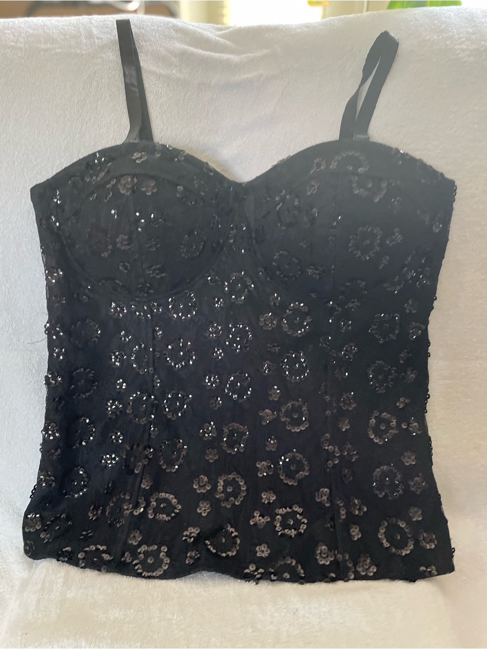 TORRID SIZE 1 -Black Sequin Bustier Tank Top - Women